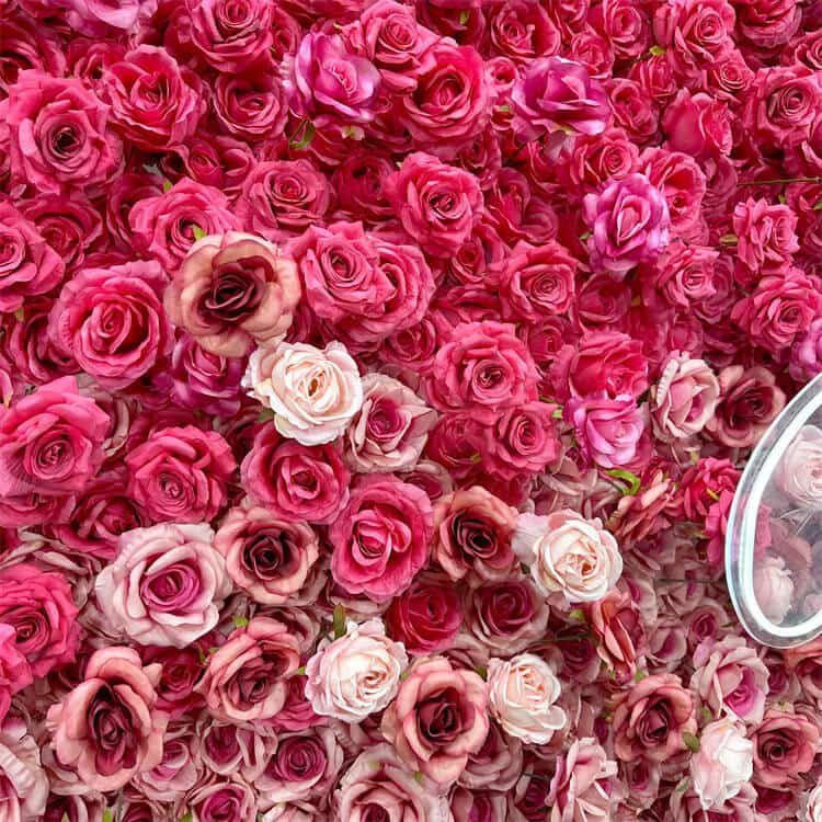 Red Artificial Flower Wall Backdrop For Wedding 4 Red Artificial Flower Wall Backdrop For Wedding 3