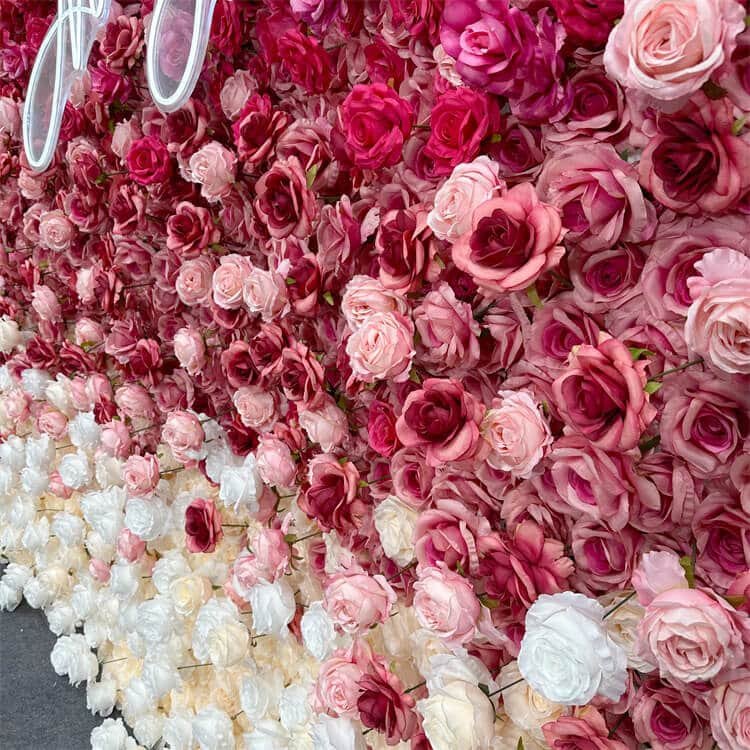 Red Artificial Flower Wall Backdrop For Wedding 3 Red Artificial Flower Wall Backdrop For Wedding 4