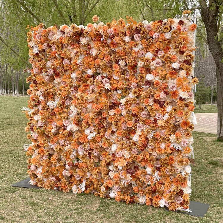 Roll Up Flower Wall With Stand Artificial Fall Flowers For Weddings 2 Roll Up Flower Wall With Stand Artificial Fall Flowers For Weddings 4