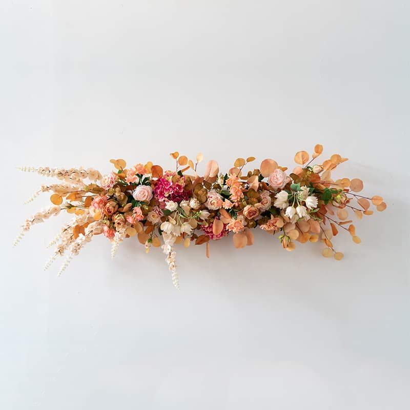 Silk Flower Row Table Centerpiece for Events 3 Silk Flower Row Table Centerpiece for Events 2