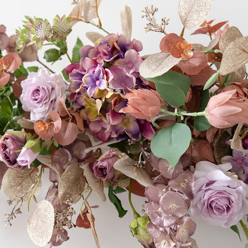 Silk Flower Row Table Centerpiece for Events 9 Silk Flower Row Table Centerpiece for Events 4