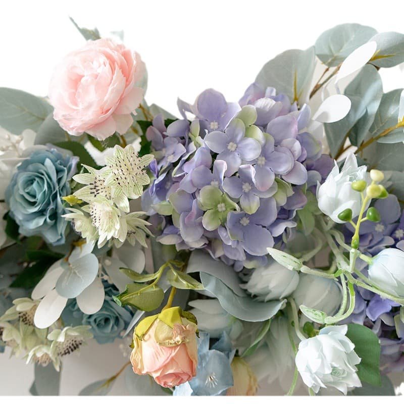 Silk Flower Row Table Centerpiece for Events 8 Silk Flower Row Table Centerpiece for Events 5