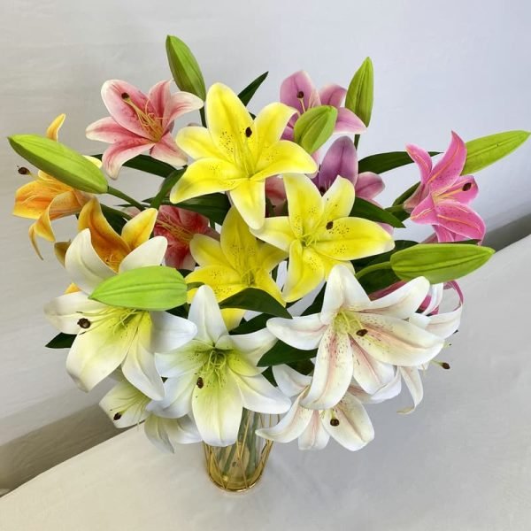 Silk Lily Flowers for Wedding Centerpiece Decoration