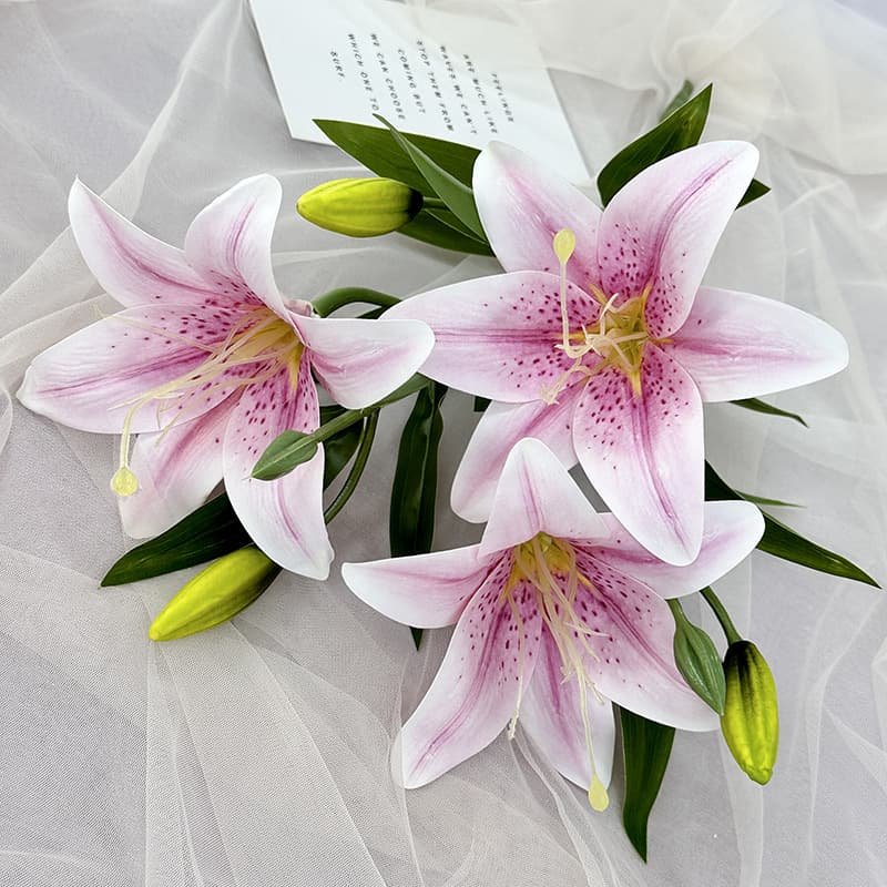Silk Lily Stems for DIY Craft and Floral Design 11 Silk Lily Stems for DIY Craft and Floral Design 1