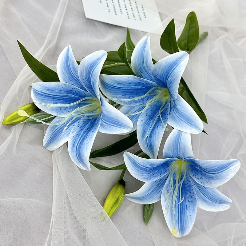 Silk Lily Stems for DIY Craft and Floral Design 6 Silk Lily Stems for DIY Craft and Floral Design 10