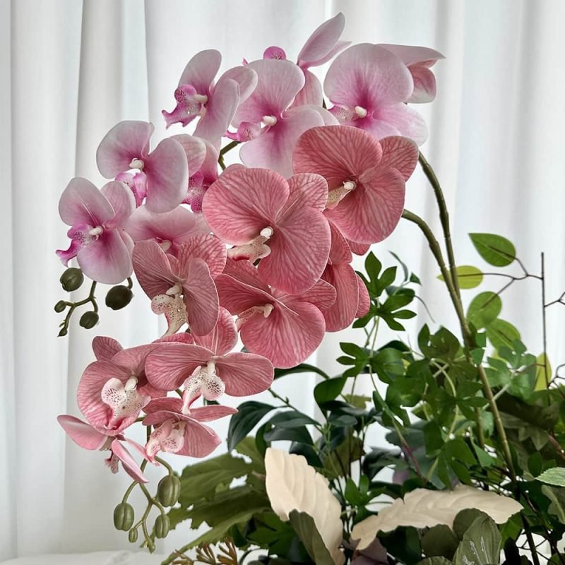 Silk Orchid Flower Arrangement for Home and Office Décor 3 Silk Orchid Flower Arrangement for Home and Office Decor 4