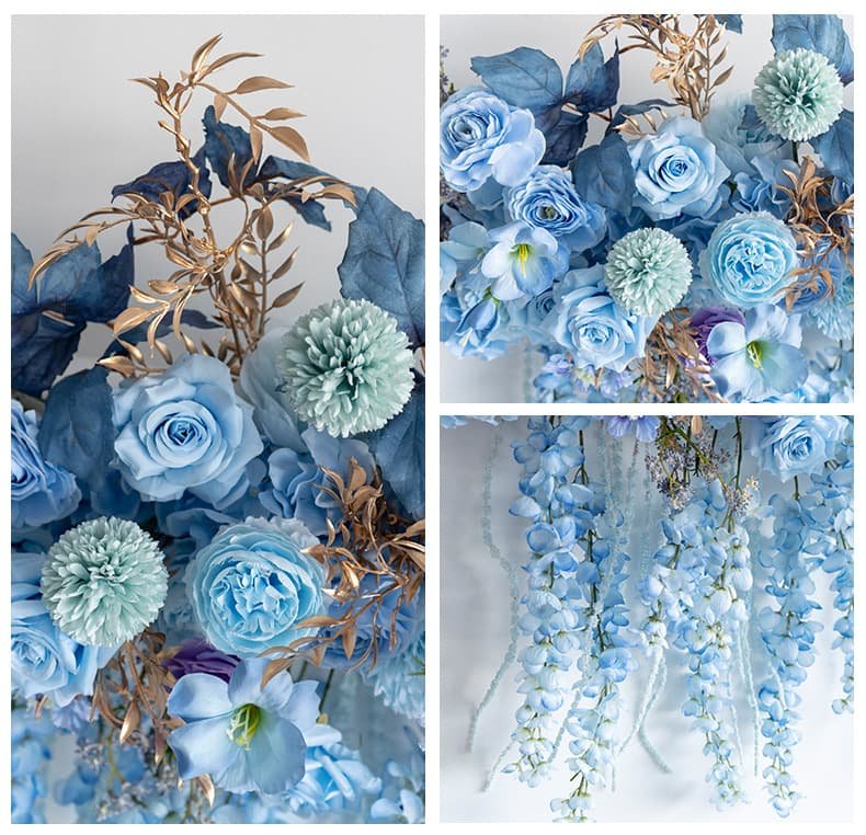 Silk Rose Flower Row Wall Decor for Romantic Events 9 Silk Rose Flower Row Wall Decor for Romantic Events 12