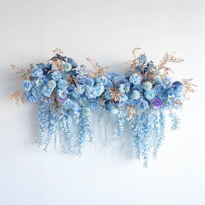 Silk Rose Flower Row Wall Decor for Romantic Events 2 Silk Rose Flower Row Wall Decor for Romantic Events 5