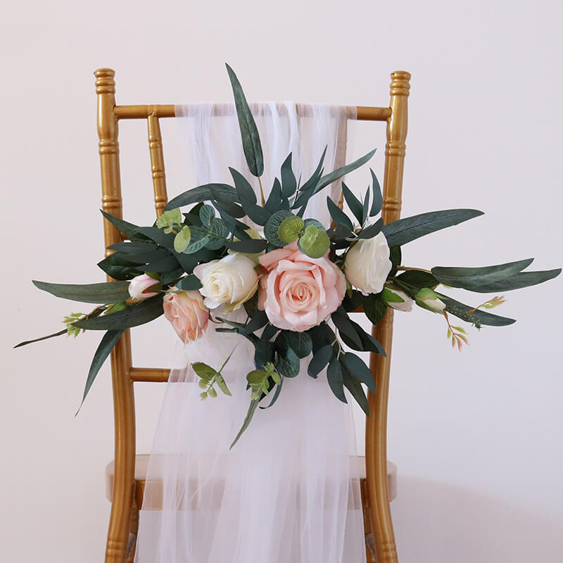 Wedding Aisle Chair Decor Dusty Rose Artificial Flowers 3 Wedding Aisle Chair Decor Dusty Rose Artificial Flowers 12