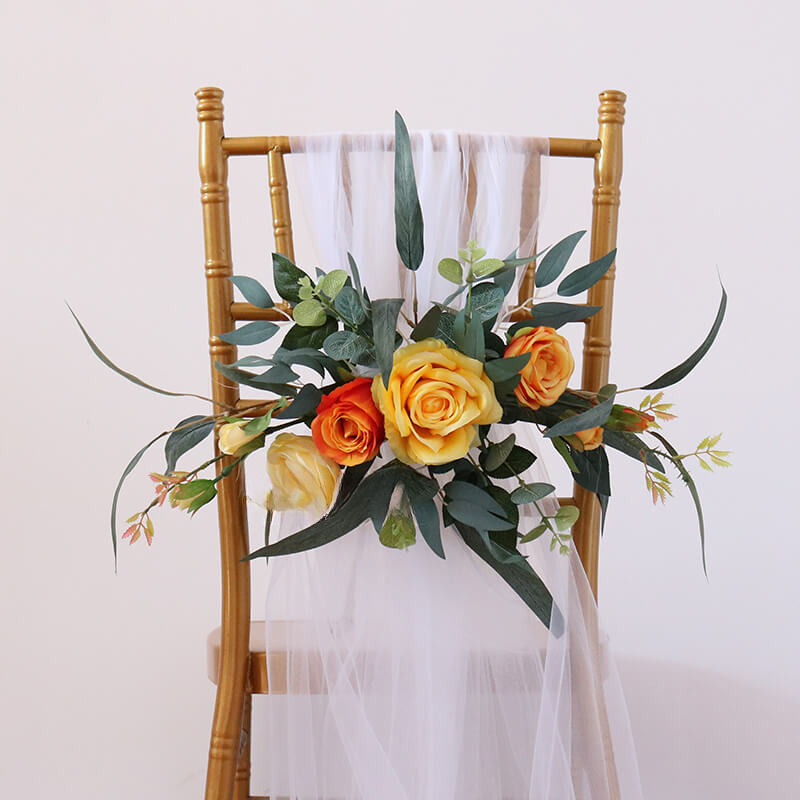 Wedding Aisle Chair Decor Dusty Rose Artificial Flowers 2 Wedding Aisle Chair Decor Dusty Rose Artificial Flowers 13
