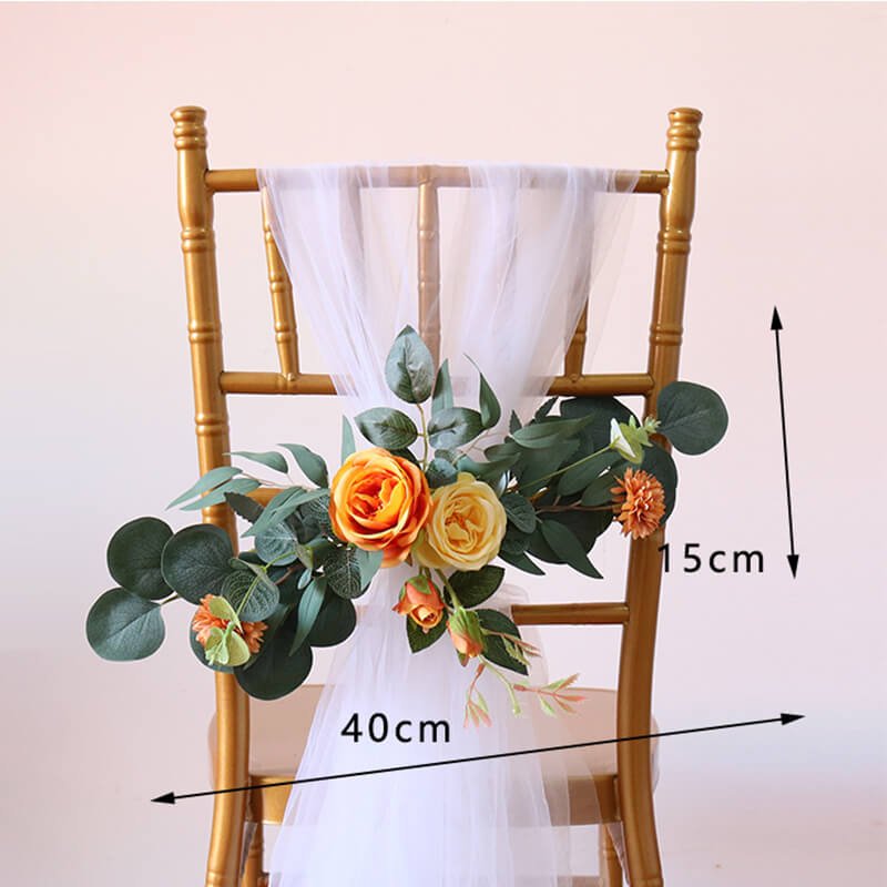 Wedding Aisle Chair Decor Dusty Rose Artificial Flowers 9 Wedding Aisle Chair Decor Dusty Rose Artificial Flowers 6