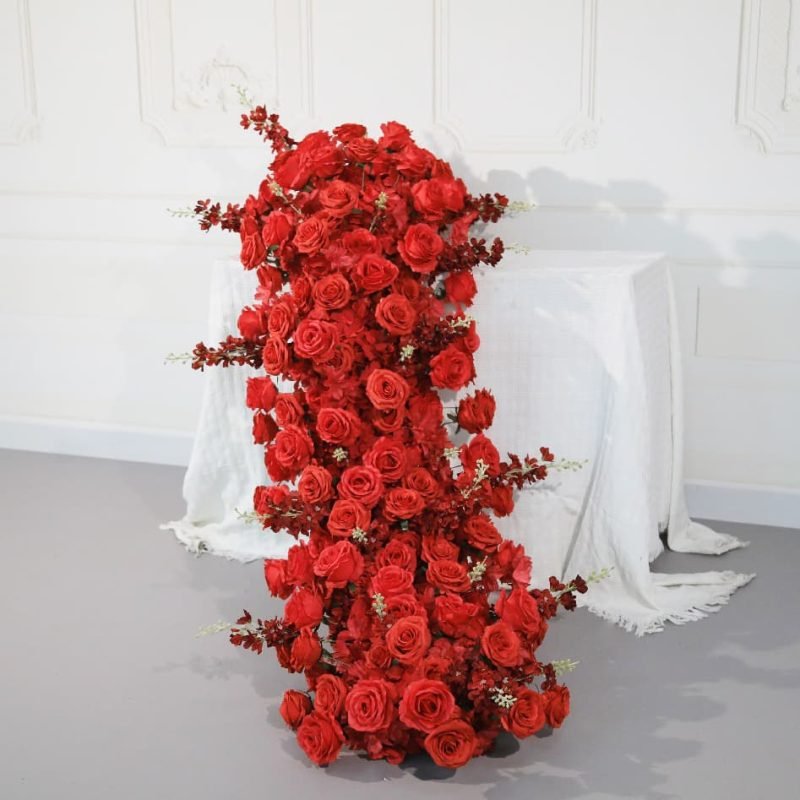 Wedding Flowers For Table Decorations With Artificial Rose Flower Runner 2 Wedding Flowers For Table Decorations With Artificial Rose Flower Runner 2