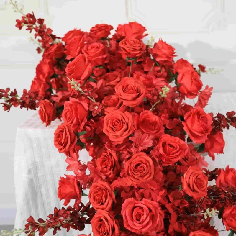 Wedding Flowers For Table Decorations With Artificial Rose Flower Runner 3 Wedding Flowers For Table Decorations With Artificial Rose Flower Runner 3