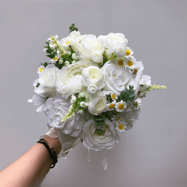Wedding Flowers White Rose Bridal Bouquet