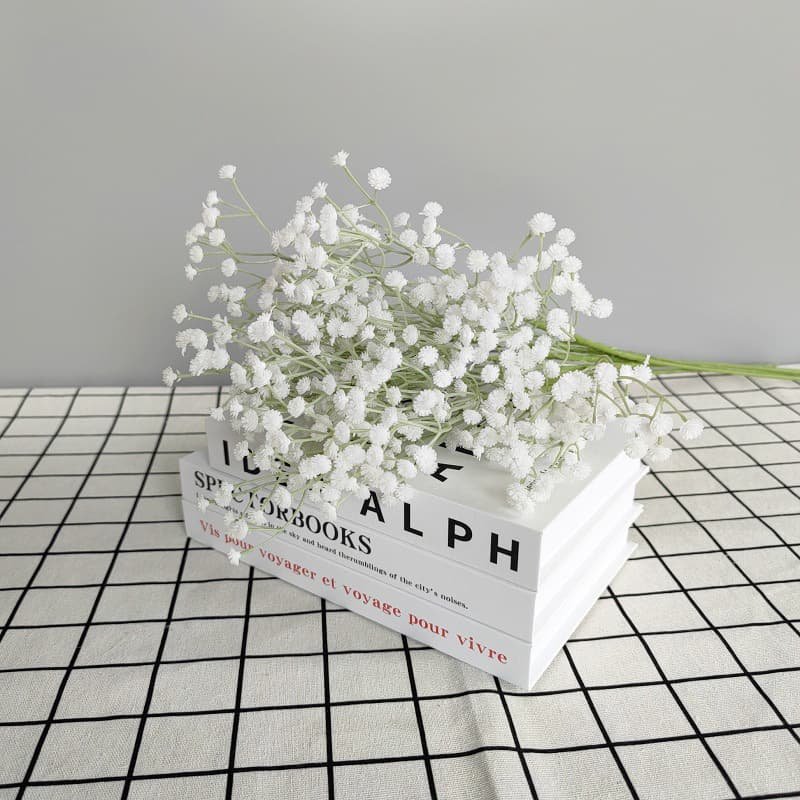 Wedding Table White Flowers With Silk Gypsophila 3 Wedding Table White Flowers With Silk Gypsophila 2