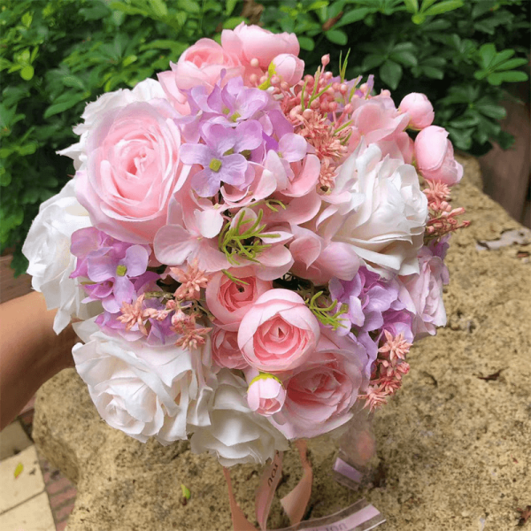 Artificial Flower Rose Bridal Bouquet Wedding