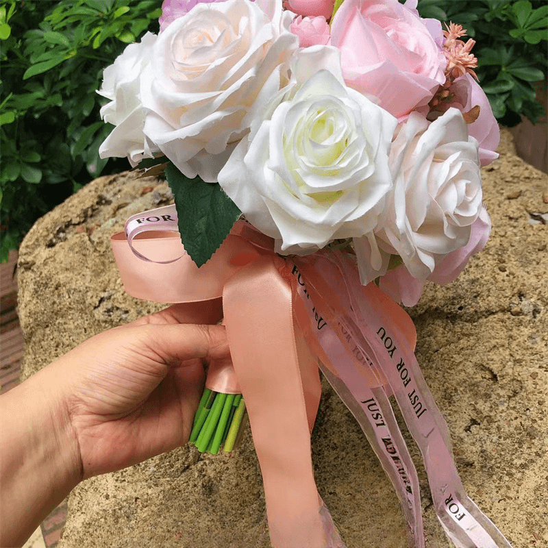 Artificial Flower Rose Bridal Bouquet Wedding 5 artificial flower rose bridal bouquet wedding 3