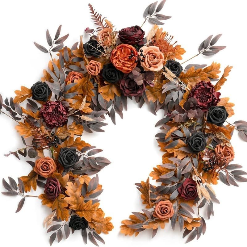 Artificial Flower Garland for Wedding Party Head Table 8 Modern minimalist artificial eucalyptus wreath