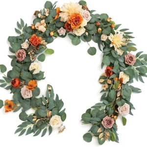 Artificial eucalyptus wreath for table centerpiece
