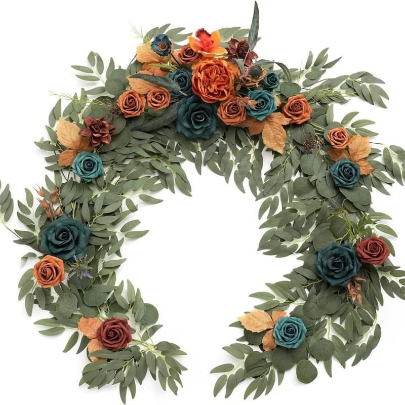 Artificial Flower Garland for Wedding Party Head Table 17 Artificial Flower Garland for Wedding Party Head Table 8