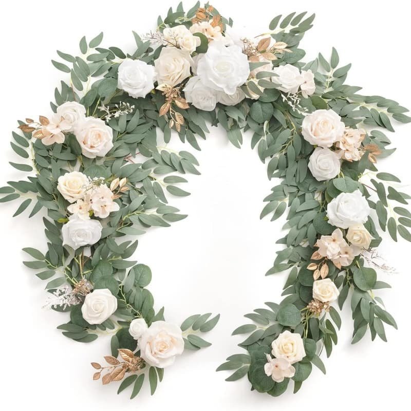 Artificial Flower Garland for Wedding Party Head Table 16 Artificial Flower Garland for Wedding Party Head Table 9