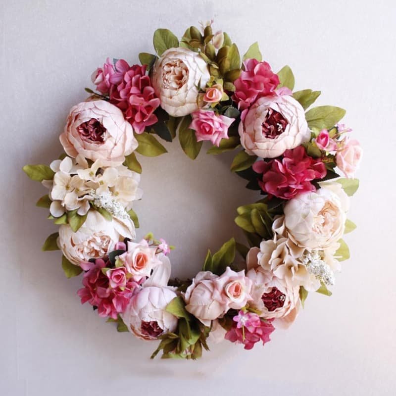 Artificial Wreaths Wholesale – Premium Decorative Floral Wreaths 15 Artificial floral wreath with elegant design