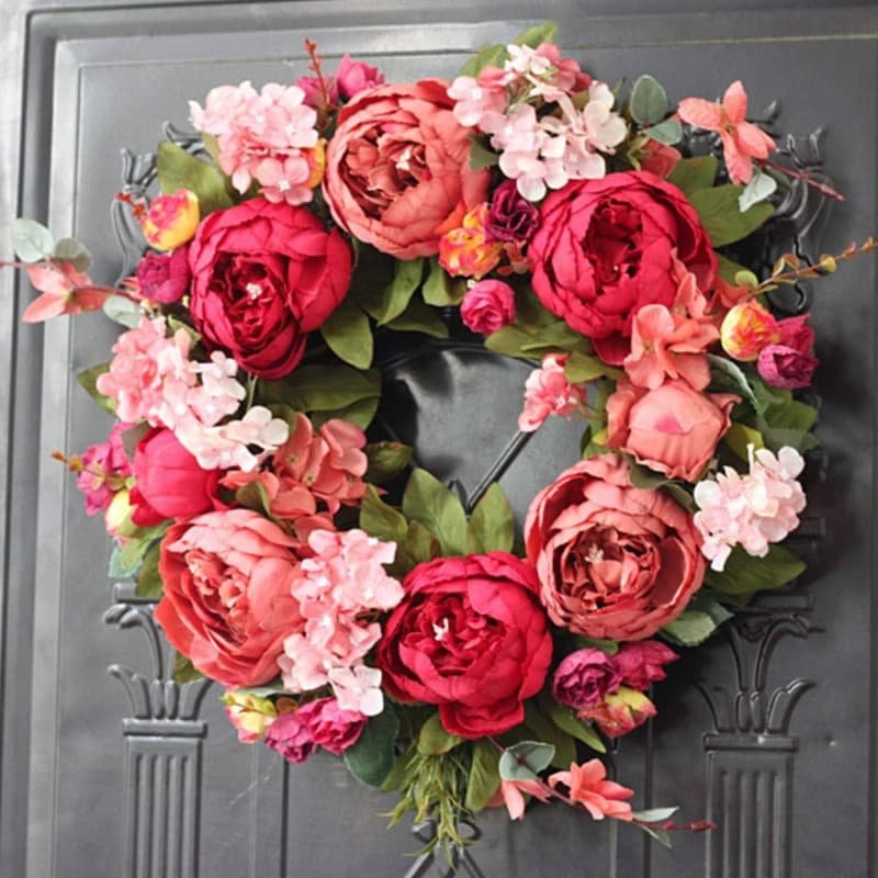 Artificial Wreaths Wholesale – Premium Decorative Floral Wreaths 9 Faux flower wreath for interior decoration
