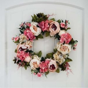 Artificial flower wreath for party