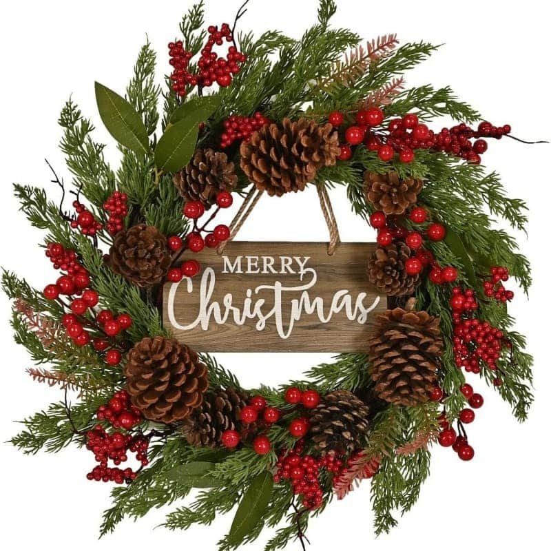 Artificial Wreaths Wholesale – Premium Decorative Floral Wreaths 21 Artificial Christmas wreath for door decoration