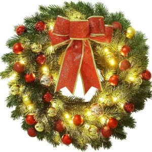 Versatile faux floral wreath for christmas