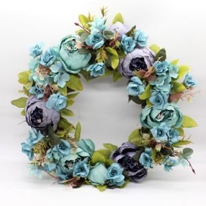 Faux floral wreath for rustic homes