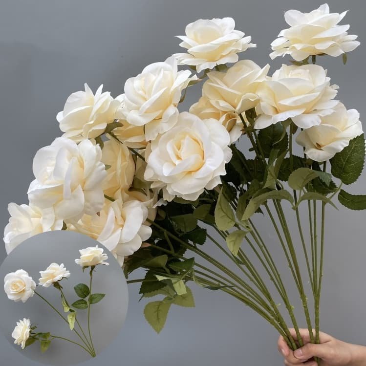 Wholesale 130 Kinds Champagne Artificial Flowers for Home & Event Decoration 12 Champagne Artificial Flowers 128