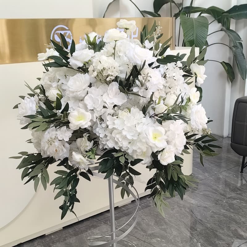 Silk Flower Arrangements Centerpieces for Wedding Table 51 White hydrangea artificial flower arrangement
