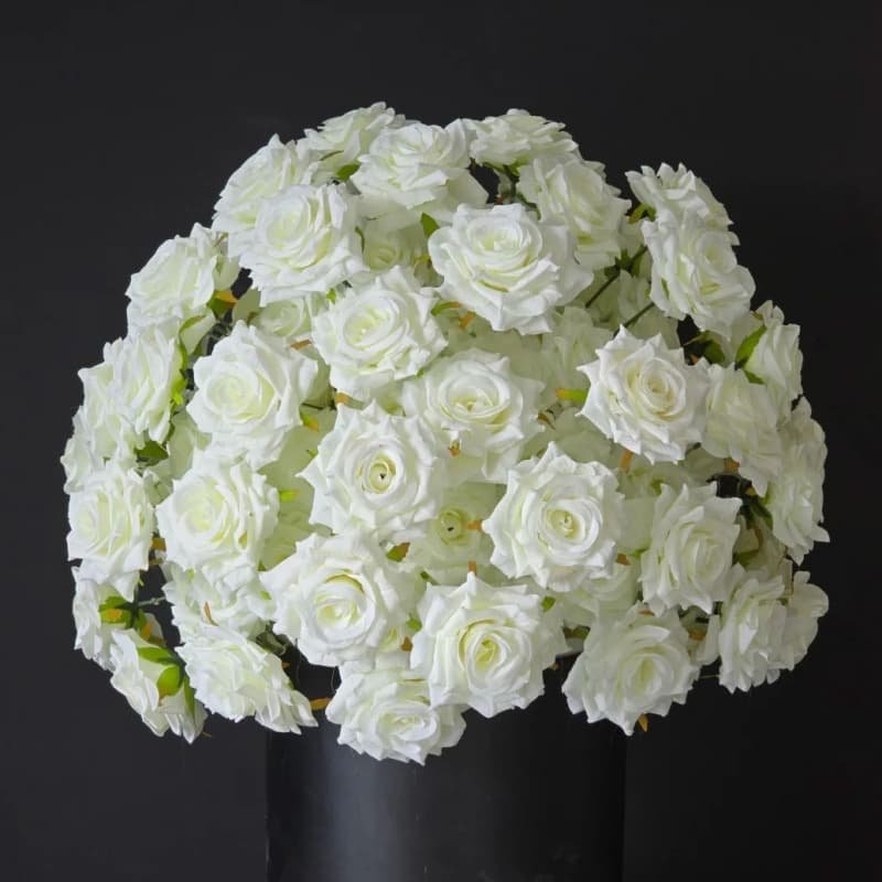 Silk Flower Arrangements Centerpieces for Wedding Table 49 white rose artificial flower bouquet for table