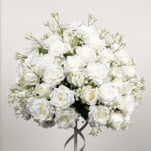 white rose artificial flower bouquet