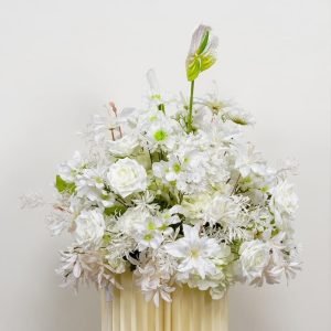 Artificial flower bouquet for dining room table ambiance