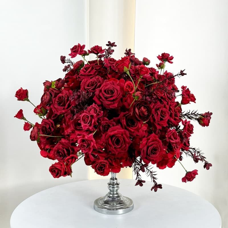Silk Flower Arrangements Centerpieces for Wedding Table 41 Red Rose Artificial flower centerpiece bouquet