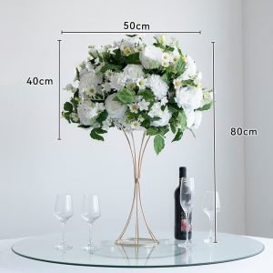 White Artificial flower bouquet for office desk