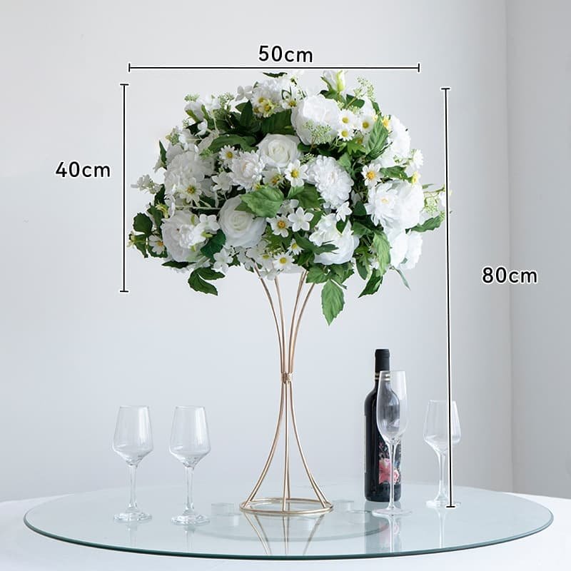 Silk Flower Arrangements Centerpieces for Wedding Table 23 White Artificial flower bouquet for office desk
