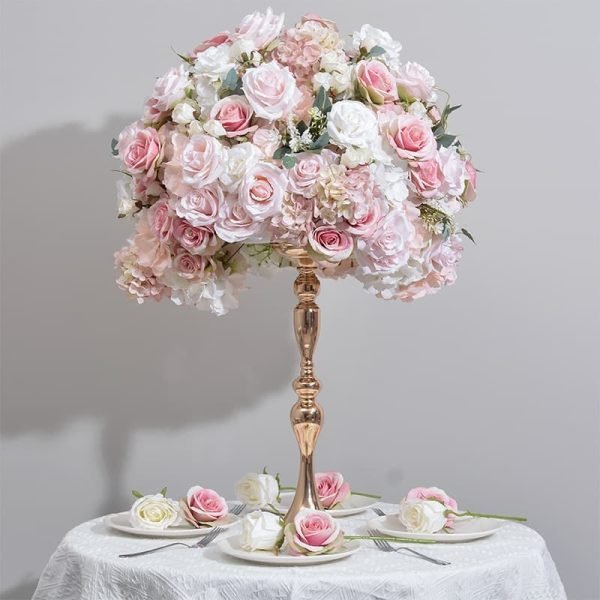 Home 4 pink artificial flowers balls