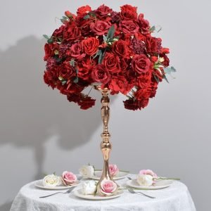 red rose Silk Flower Arrangements Centerpieces