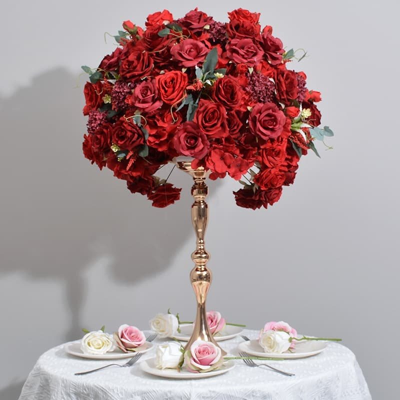 Silk Flower Arrangements Centerpieces for Wedding Table 7 red rose Silk Flower Arrangements Centerpieces