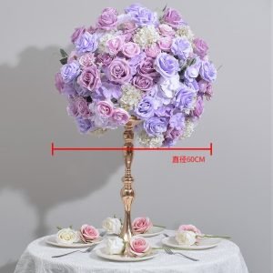 Purple rose Silk Flower Arrangements Centerpieces