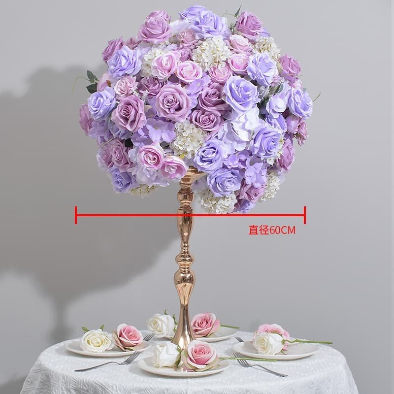 Silk Flower Arrangements Centerpieces for Wedding Table 6 Purple rose Silk Flower Arrangements Centerpieces