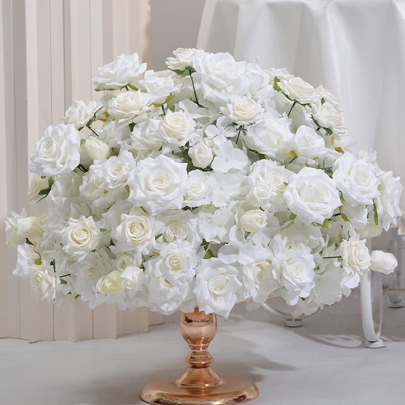 Silk Flower Arrangements Centerpieces for Wedding Table 5 white rose Silk Flower Arrangements Centerpieces