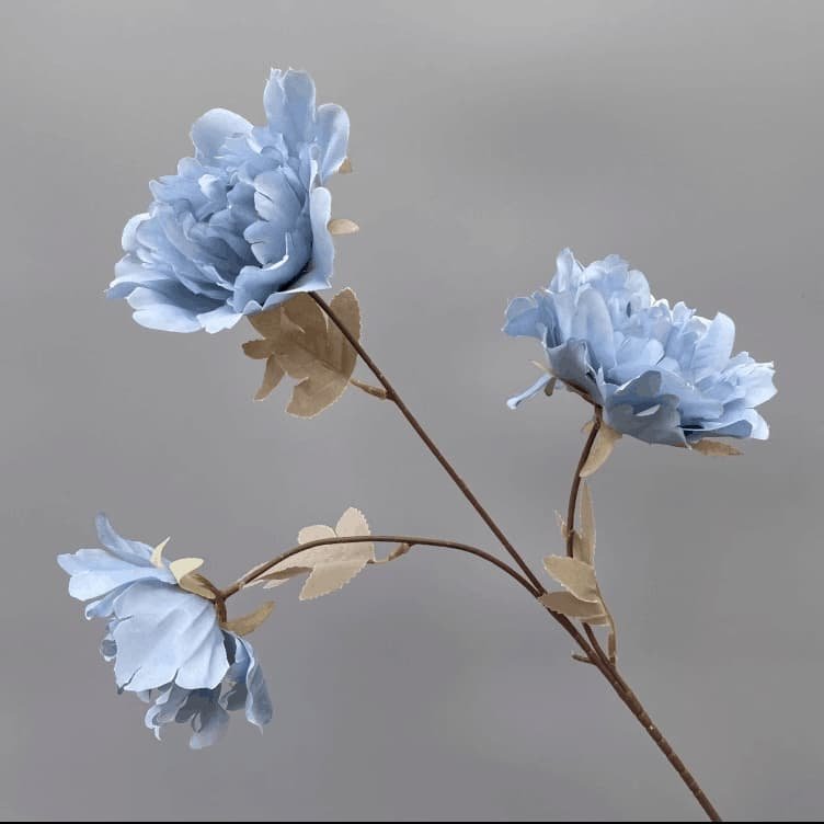 Realistic Blue Faux Flowers for Weddings & Events 6 artificial blue flowers 1