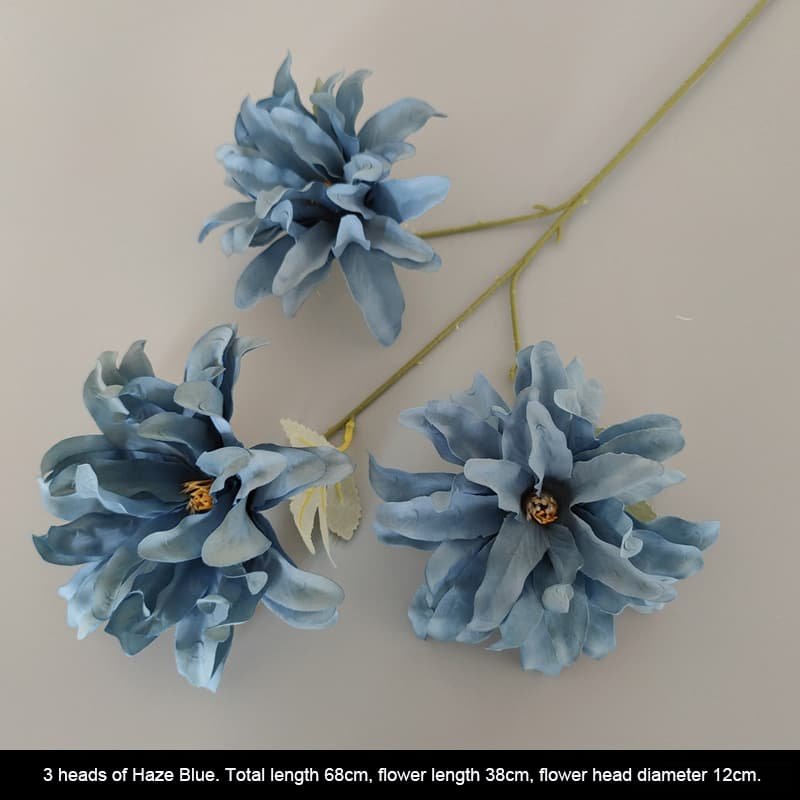 Realistic Blue Faux Flowers for Weddings & Events 74 artificial blue flowers 18