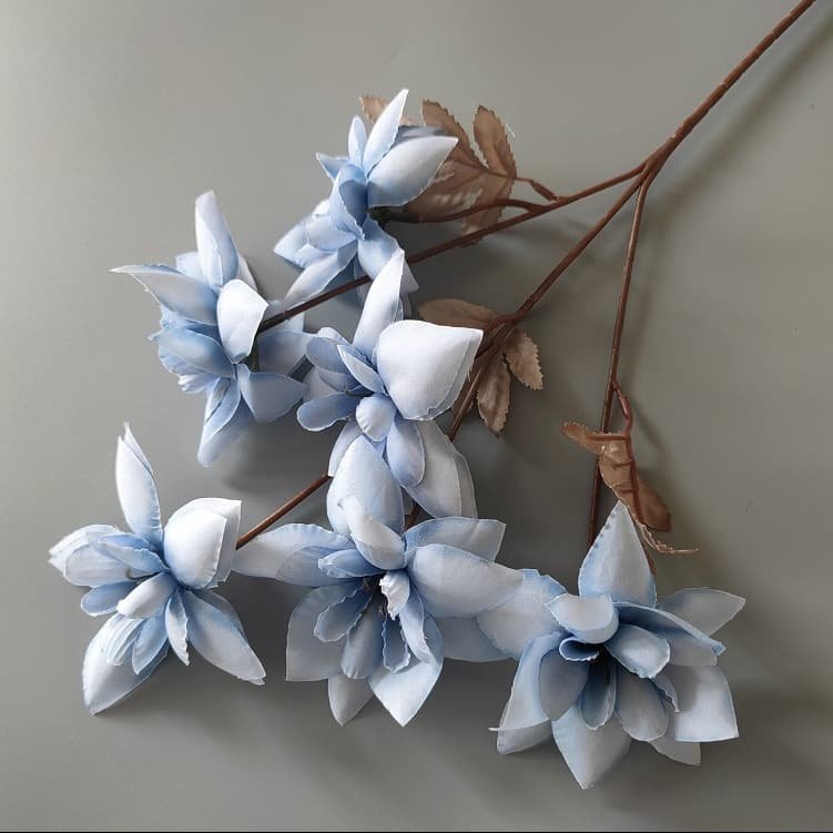 Realistic Blue Faux Flowers for Weddings & Events 72 artificial blue flowers 20