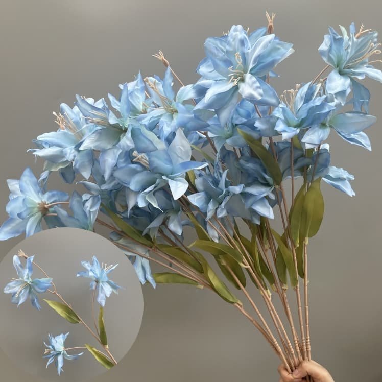 Realistic Blue Faux Flowers for Weddings & Events 65 artificial blue flowers 27