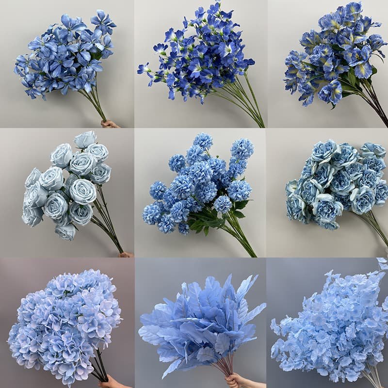 Realistic Blue Faux Flowers for Weddings & Events 1 artificial blue flowers 3
